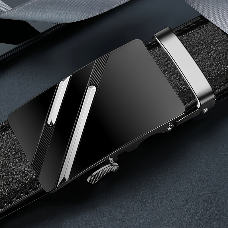 Faux Leather Belt Golden Tone Buckle